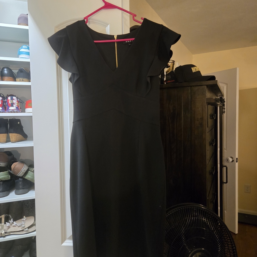 DKNYC Elegant Black Midi Dress